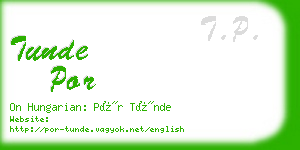 tunde por business card